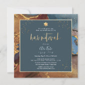 PixDezines H2 Moderne Galaxy Abstracte Bar Mitzvah Kaart (Voorkant)