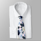 PixDezines H2 Navy+Dusty Blue Rozen Stropdas (Gebonden)