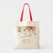 PixDezines H2 Oranje Herfst Garden Flowers Welkom Tote Bag (Voorkant)