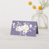 PixDezines H2 Paarse Hydrangeas Cream Rozen Plaatskaartje (Achterkant)