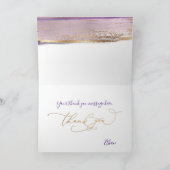 PixDezines H2 Paarse Mauve Mitzvah ✡ Bedankt Kaart (Binnen)