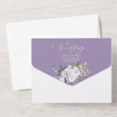 PixDezines H2 Paarse Rozen All In One Uitnodiging (Achterkant)