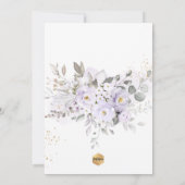 PixDezines H2 Paarse Rozen Eerste Heilige Communie Kaart (Achterkant)