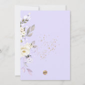 PixDezines H2 Paarse Rozen Hydrangea Brunch Bubble Kaart (Achterkant)