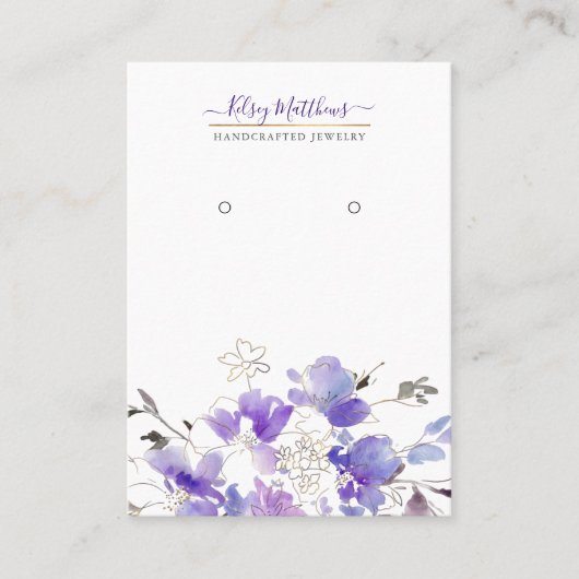 PixDezines H2 Paarse zoeterwringen Visitekaartje (Voorkant)