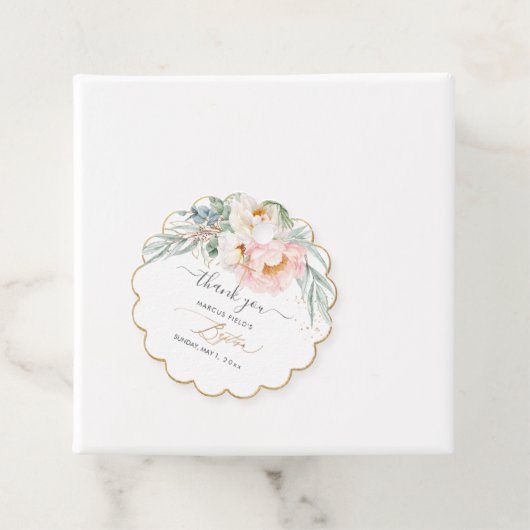 PixDezines H2 Peonies Eucalyptus Baptisme Bedankjes Labels (In situ)