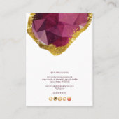 PixDezines H2 Quartz Crystal Garnet Red Business C Visitekaartje (Achterkant)