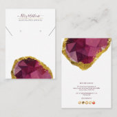 PixDezines H2 Quartz Crystal Granaat Rood Visitekaartje (Voorkant / Achterkant)