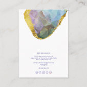 PixDezines H2 Quartz Crystal Ombre Blue Paars Bus Visitekaartje (Achterkant)