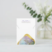 PixDezines H2 Quartz Crystal Ombre Blue Paars Bus Visitekaartje (Staand voorkant)