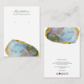 PixDezines H2 Quartz Crystal Ombre Blue Paars Visitekaartje (Voorkant / Achterkant)