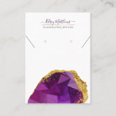 PixDezines H2 Quartz Crystal Rhodolite Garnet Visitekaartje (Voorkant)