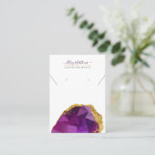 PixDezines H2 Quartz Crystal Rhodolite Garnet Visitekaartje (Staand voorkant)