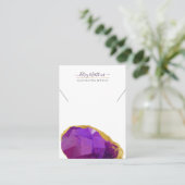 PixDezines H2 Quartz Crystal Rhodolite Garnet Visitekaartje (Staand voorkant)