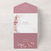 PixDezines H2 Robuust Roos Eucalyptus Gold All In One Uitnodiging (Buitenkant)