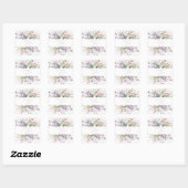 PixDezines H2 Roze Eucalyptus Baptism Classic Roun Vierkante Sticker (Vel)