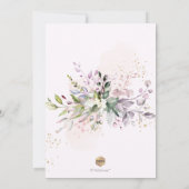 PixDezines H2 Roze Eucalyptus Doop Uitnodiging (Achterkant)