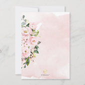 PixDezines H2 Roze Hydrangea Roos Vrijgezellenfees Kaart (Achterkant)