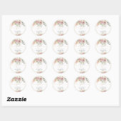PixDezines H2 Roze roze Rozen Dank u Ronde Sticker (Vel)