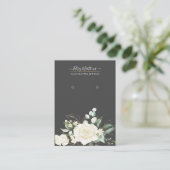 PixDezines H2 Rozen Cream Earnings-beeldscherm Visitekaartje (Staand voorkant)