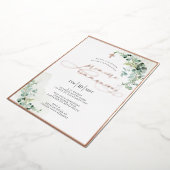 PixDezines H2 Rustic Eucalyptus Première Communère Folie Uitnodiging (Gedraaid)