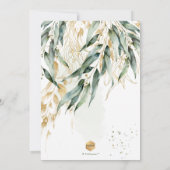 PixDezines H2 Rustic Willow Gum Eucalyptus Baptism Kaart (Achterkant)