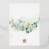 PixDezines H2 Rustieke Eucalyptus Eerste Communie Folie Uitnodiging (Achterkant)