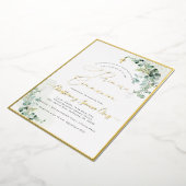 PixDezines H2 Rustieke Eucalyptus Eerste Communie Folie Uitnodiging (Gedraaid)