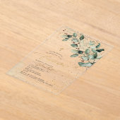 PixDezines H2 Rustieke Gum Eucalyptus Bevestiging Acryl Uitnodigingen (Laagn)