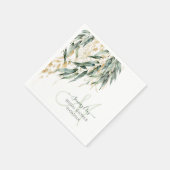 PixDezines H2 Rustieke Willow Eucalyptus Monogram Servet (Hoek)