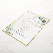 PixDezines H2 Rustige Eucalyptus First Communie Folie Uitnodiging (Gedraaid)