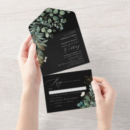 PixDezines H2 Rustisch Groen Gum Eucalyptus All In One Uitnodiging