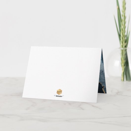 PixDezines H2 Slate Blue Agate Mitzvah ✡ Bedankt Kaart (Achterkant)