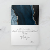 PixDezines H2 Slate Blue Silver Agate Mitzvah ✡ Kaart (Binnen)