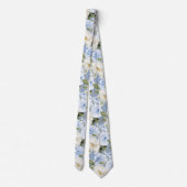 PixDezines H2 Stof Blauwe Rozen Stropdas (Achterkant)