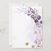 PixDezines H2 Stof Purple Eucalyptus Bautizo Kaart (Achterkant)