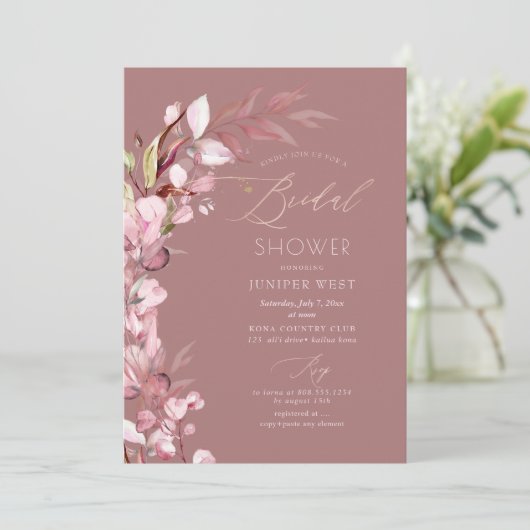 PixDezines H2 Stof Roos Eucalyptus Vrijgezellenfee Kaart (Staand voorkant)