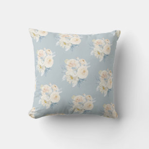 PixDezines H2 Stofblauwe Rozen Kussen