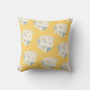 PixDezines H2 Stofblauwe Rozen Kussen