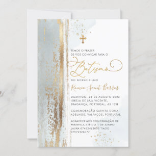 PixDezines H2 Stusty Blue Batismo Kaart