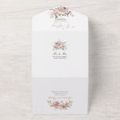 PixDezines H2 Stusty Roos Flowers All In One Uitnodiging (Buitenkant)