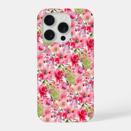 PixDezines H2 Summer Flowers Bright Hues iPhone Hoesje (Achterkant)