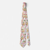 PixDezines H2 Summer Garden Flowers Stropdas (Voorkant)