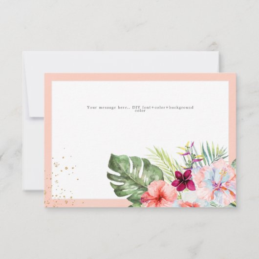 PixDezines H2 Tropisch Paradijs Bloemen Bedankt (Achterkant)