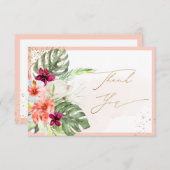 PixDezines H2 Tropisch Paradijs Bloemen Bedankt (Voorkant / Achterkant)