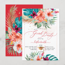 PixDezines H2 Tropisch Paradijs Luau Afstudeerfees