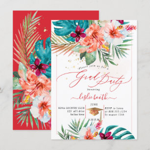 PixDezines H2 Tropisch Paradijs Luau Afstudeerfees Kaart