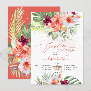 PixDezines H2 Tropisch Paradijs Luau Afstuderen Kaart