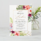 PixDezines H2 Tropisch Paradise Bridal Luncheon Kaart (Staand voorkant)