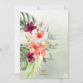 PixDezines H2 Tropisch Paradise Bridal Luncheon Kaart (Achterkant)